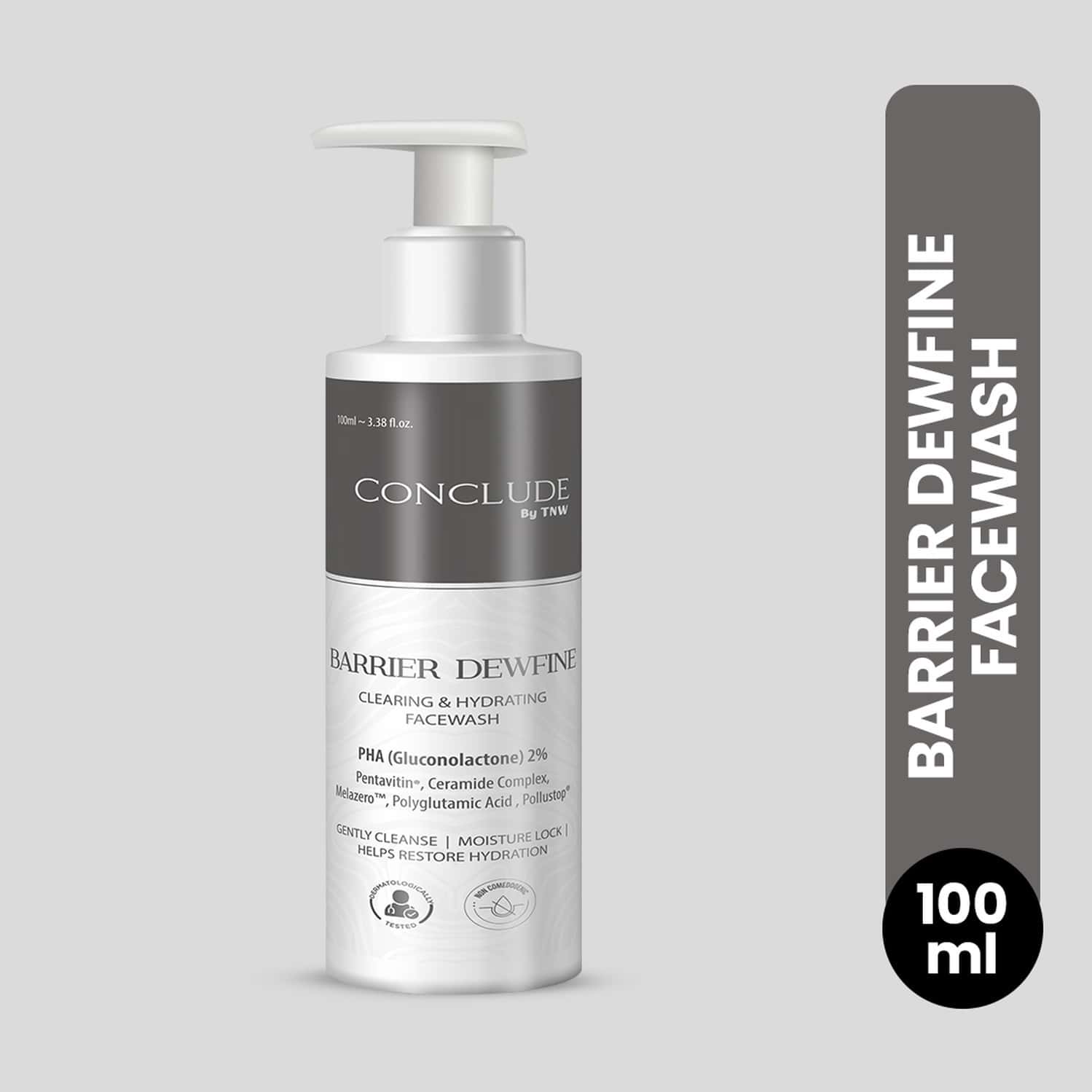 Conclude Barrier Dewfine Facewash | Hydrating Brightening & Barrier Repair | Pha 2% | 100g