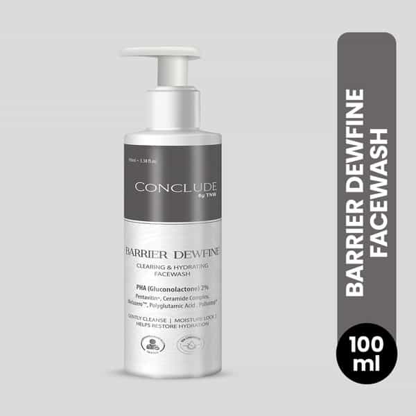 Conclude Barrier Dewfine Facewash | Hydrating Brightening & Barrier Repair | Pha 2% | 100G