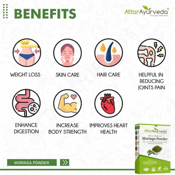 Attar Ayurveda 100% Moringa Leaf Powder (200G)