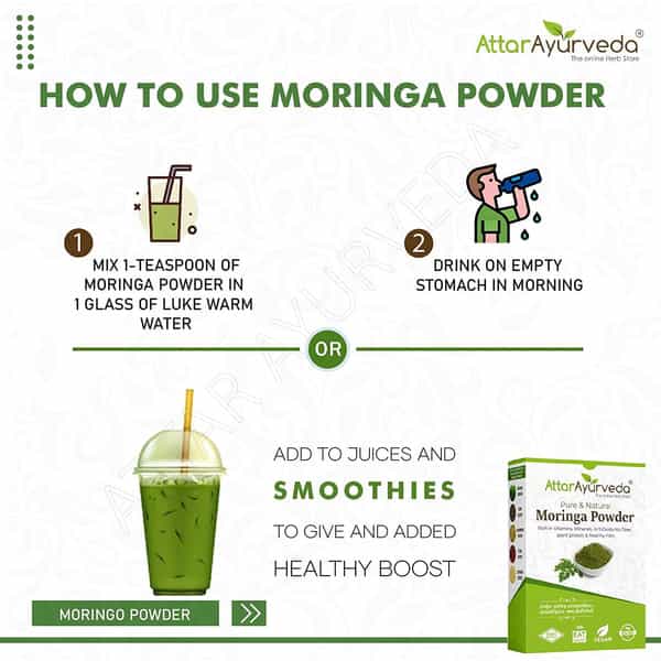 Attar Ayurveda 100% Moringa Leaf Powder (200G)
