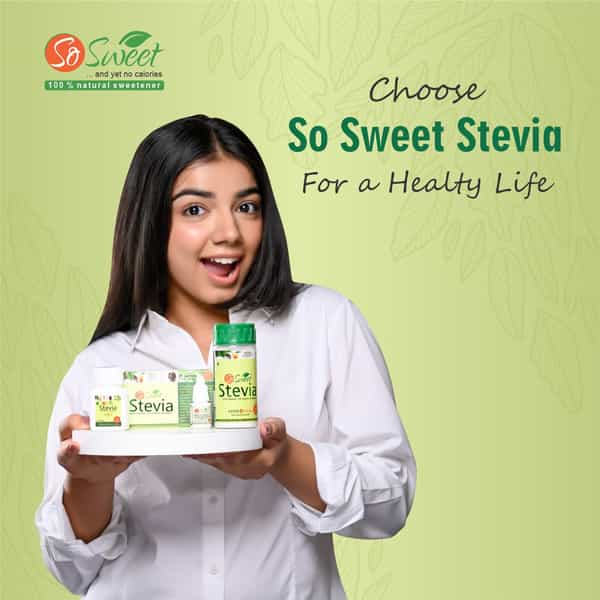 So Sweet Stevia (100) Tablets Dispenser - Sugar Free (Pack Of 4)
