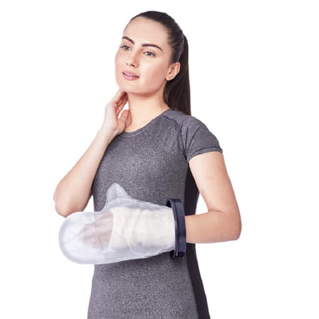Vissco Cast Cover Arm ( Upto Elbow) |protects Bandage From Water Exposure During Bath &shower(grey)