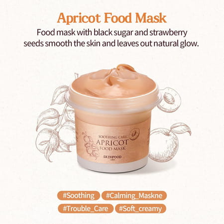 Skinfood Apricot Food Mask - Korean Face Cleanser - Korean Skincare - 120G