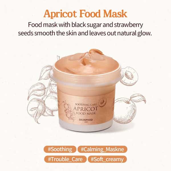 Skinfood Apricot Food Mask - Korean Face Cleanser - Korean Skincare - 120G