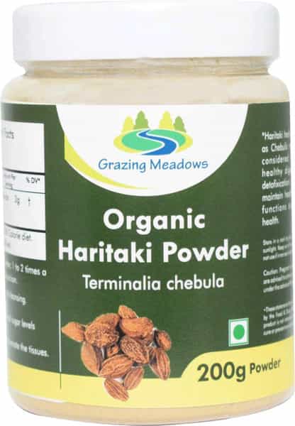 Grazing Meadows Organic Haritaki Powder/Terminalia Chebulaharde Powder 200Gms Pack Of 5