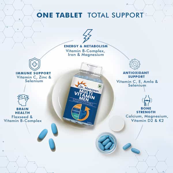 Dr. Morepen Multivitamin Women | 60 Tablets & Omega3 Deep Sea Fish Oil Triple Strength | 60 Softgels