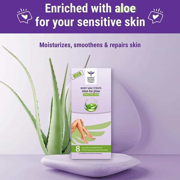 Bombay Shaving Company Women Hair Removal Combo With Shea Butter Hair Removal Cream And Wax Strips