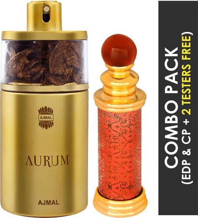 Ajmal Aurum Edp 75Ml Perfume For Women And Classic Oud Cp Oil Oudh 10Ml For Unisex