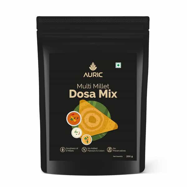 Auric Multi Millet Dosa Instant Mix - Ready To Cook Healthy Breakfast 200Gm