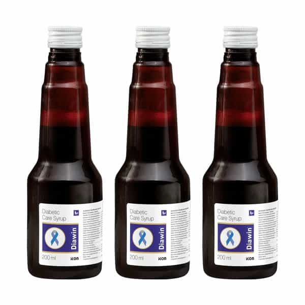 Diawin Syrup 200 Ml | To Manage Diabetes & Blood Glucose Level (Pack Of 3)