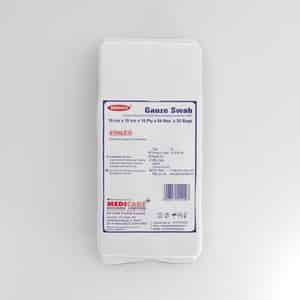 Medica Gauze Swab Gamma Sterile 10cm X 10cm 16 Ply - Soft & Highly Absorbent (4 Pcs Pack)