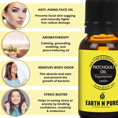 Earth N Pure Patchouli Essential Oil 15 (15 Ml)