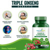 Healthmeds Triple Korean Red Ginseng Root Extract Dietary Supplement For Men 1000Mg For Men 60 Caps