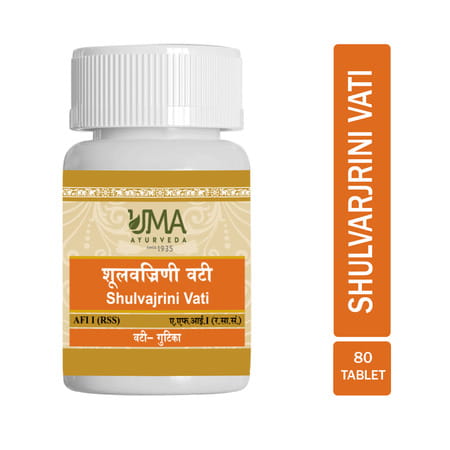 Uma Ayurveda Shulvajrini Vati Ayurvedic Tablets 80 Tab