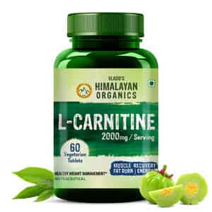 Vlado's Himalayan Organics L-carnitine 2000 Mg | Healthy Weight Management - 60 Vegetarian Tablets