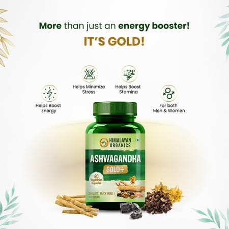 Vlado'S Himalayan Organics Ashwagandha Gold - 60 Veg Capsules