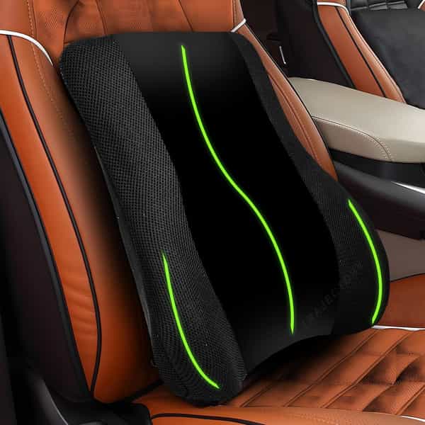 Trajectory Back Support For Chair & Car Seat, Orthopedic Lumbar Support Memory Foam Backrest Cushion