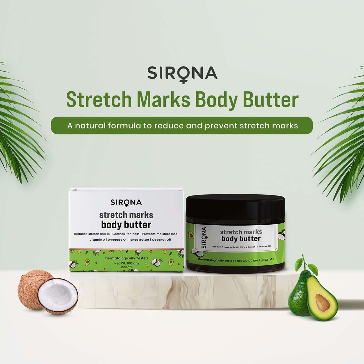 Buy SIRONA NATURAL STRETCH MARK BODY BUTTER CREAM 100 GM Online & Get