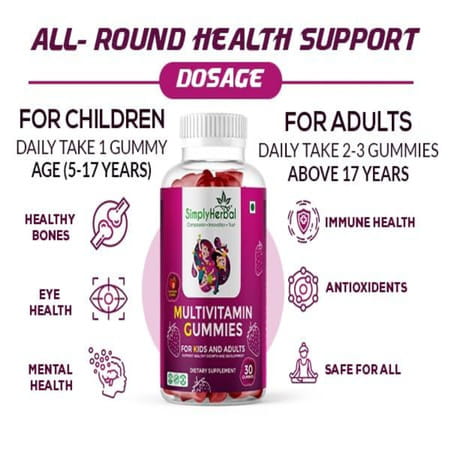 Simply Herbal Multivitamin Strawberry Gummies 30 No'S