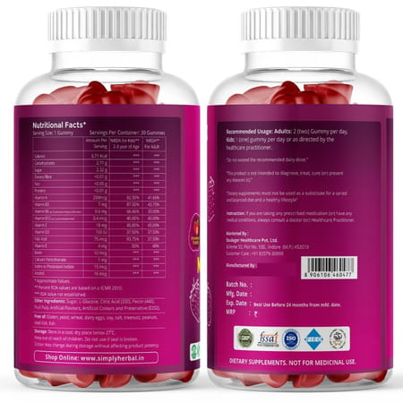 Simply Herbal Multivitamin Strawberry Gummies 30 No'S