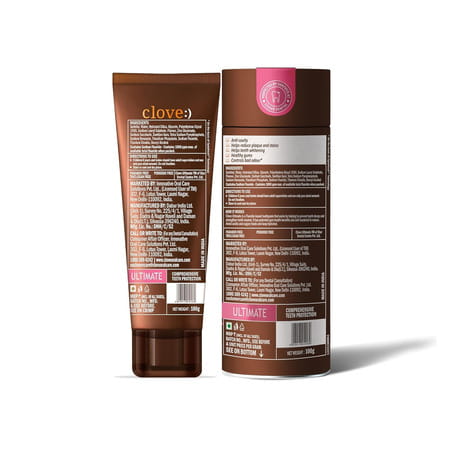 Clove Ultimate Toothpaste | Active Freshness | Cavity Prevention | Teeth Whitening | Mint 100 Gm
