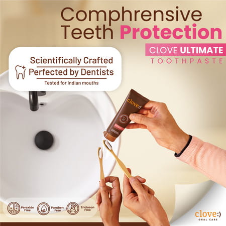 Clove Ultimate Toothpaste | Active Freshness | Cavity Prevention | Teeth Whitening | Mint 100 Gm