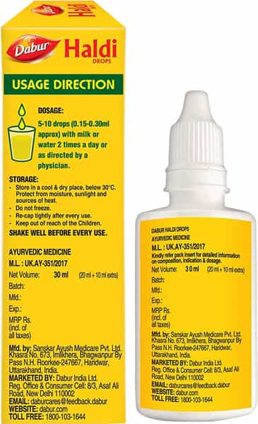 Dabur Haldi Drops (20Ml +10Ml Free)