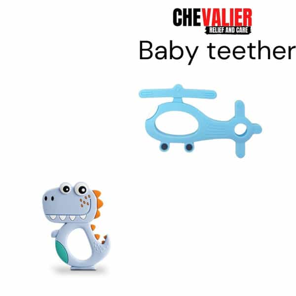 Chevalier Soft Silicone Rubber Baby Teether | Soothes Sore Gums Chew Infant Toy Combo 2 Dshs