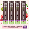 Vegan Greens Apple Cider Vinegar With Garcinina, Pomegrate & Green Tea, Vit B6- 100 Efferver, Apple