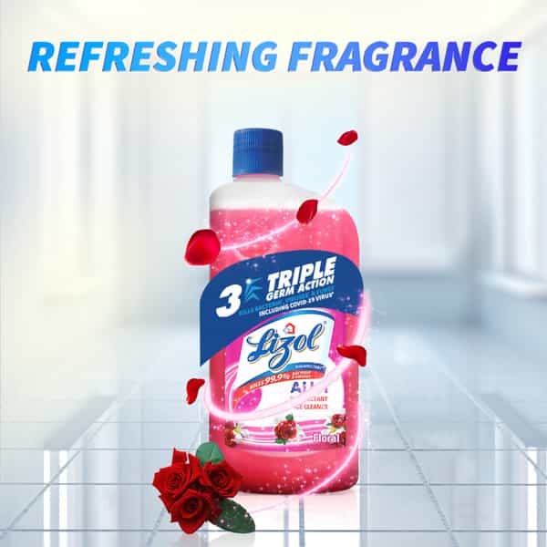 Lizol Floral Disinfectant Floor Cleaner Bottle Of 1000 Ml