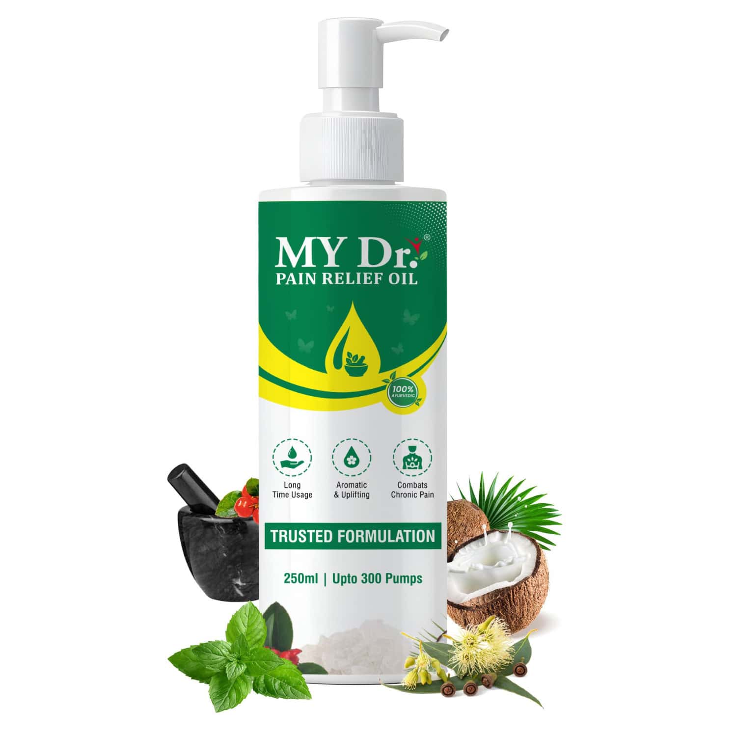 My Dr.Pain Oil Relief Oil - Relieves Joint Pains & Body Pains - Aromatic | 250ml Pack Of 3