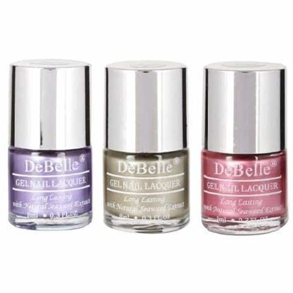 Debelle Gel Nail Polish Combo Set Of 3 Metallic Purple 24 Ml (8 Ml Each)