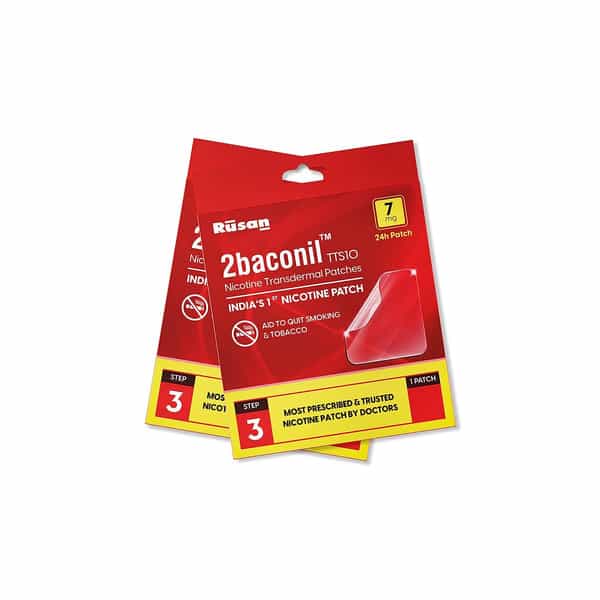 Rusan 2Baconil Nicotine Transdermal Patch 24H | Pack Of 2 Patches (Step 3 - 7 Mg)