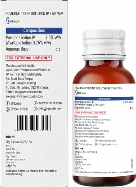 Dr Foot Antiseptic Antibacterial Foot Wash 100Ml