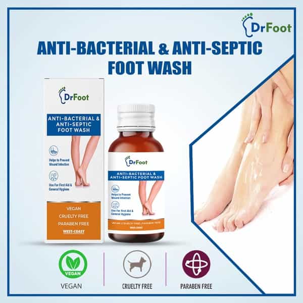 Dr Foot Antiseptic Antibacterial Foot Wash 100Ml