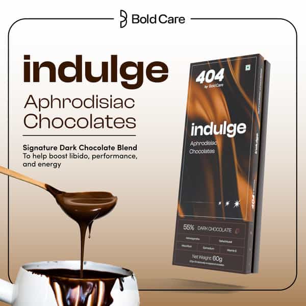 Bold Care Indulge Aphrodisiac Chocolate|Rich Dark Chocolate For Improving Mood & Vitality -100G