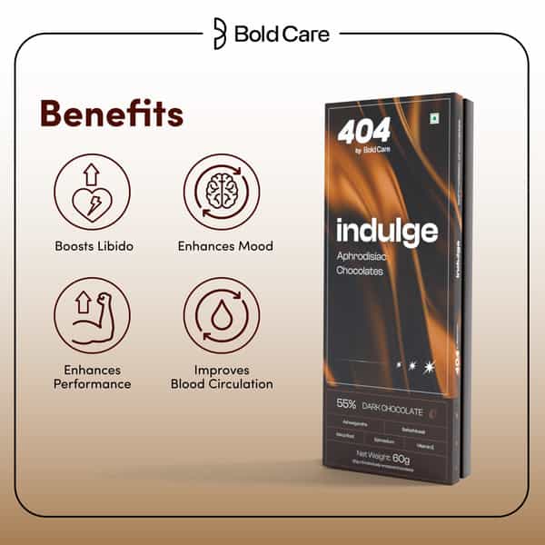 Bold Care Indulge Aphrodisiac Chocolate|Rich Dark Chocolate For Improving Mood & Vitality -100G
