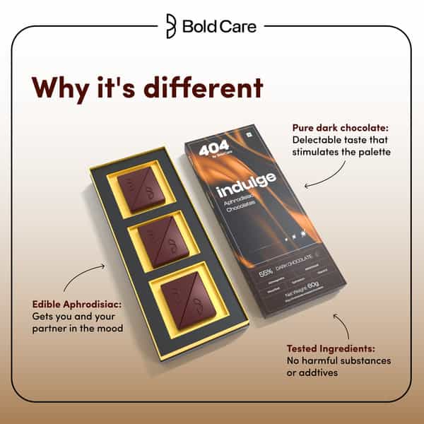 Bold Care Indulge Aphrodisiac Chocolate|Rich Dark Chocolate For Improving Mood & Vitality -100G