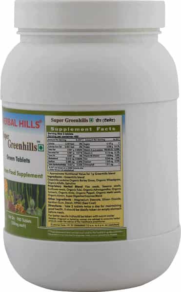 Herbal Hills Super Greenhills - Value Pack 900 Tablets
