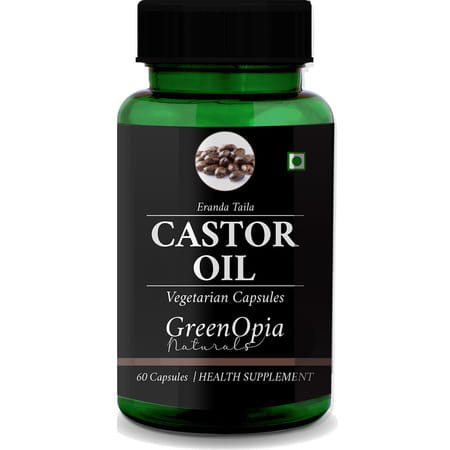 Greenopia Castor Seed Oil 60 Liquid Filled Vegetarian Capsules