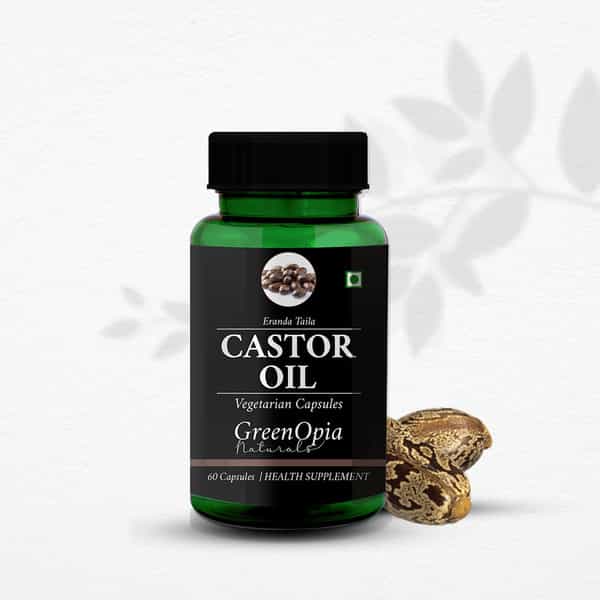 Greenopia Castor Seed Oil 60 Liquid Filled Vegetarian Capsules
