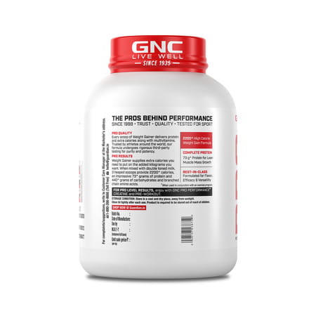 Gnc Pro Performance Weight Gainer | 73g Protein | 440g Carbs | 2200 Cal | Vanilla Ice Cream | 3 Kg