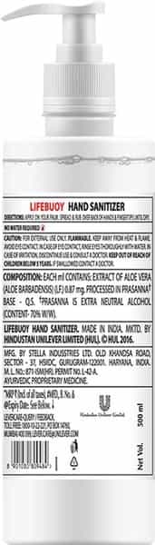Lifebuoy Total Hand Sanitizer Bottle Of 500 Ml
