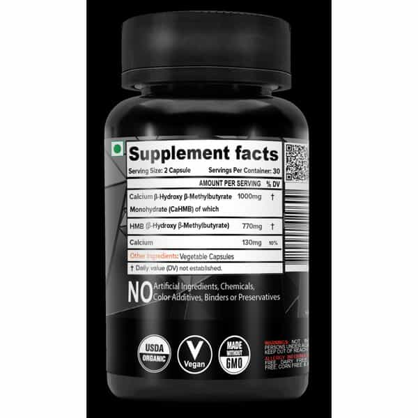 Nutrija Hmb 1000Mg Capsules (Beta-Hydroxy Beta-Methylbutyrate) - Pure Hmb (60 Capsules)