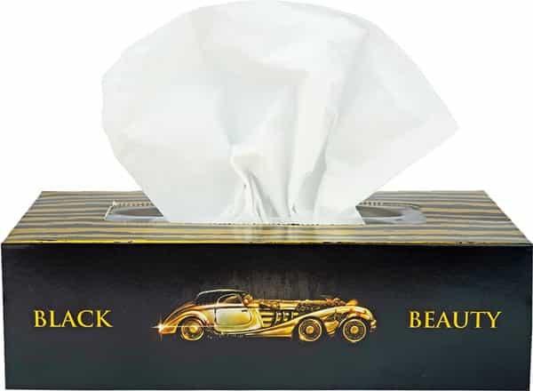 Black Beauty Uber Tissue Paper Box ( Pack Of 2 ) - 200 Tissues