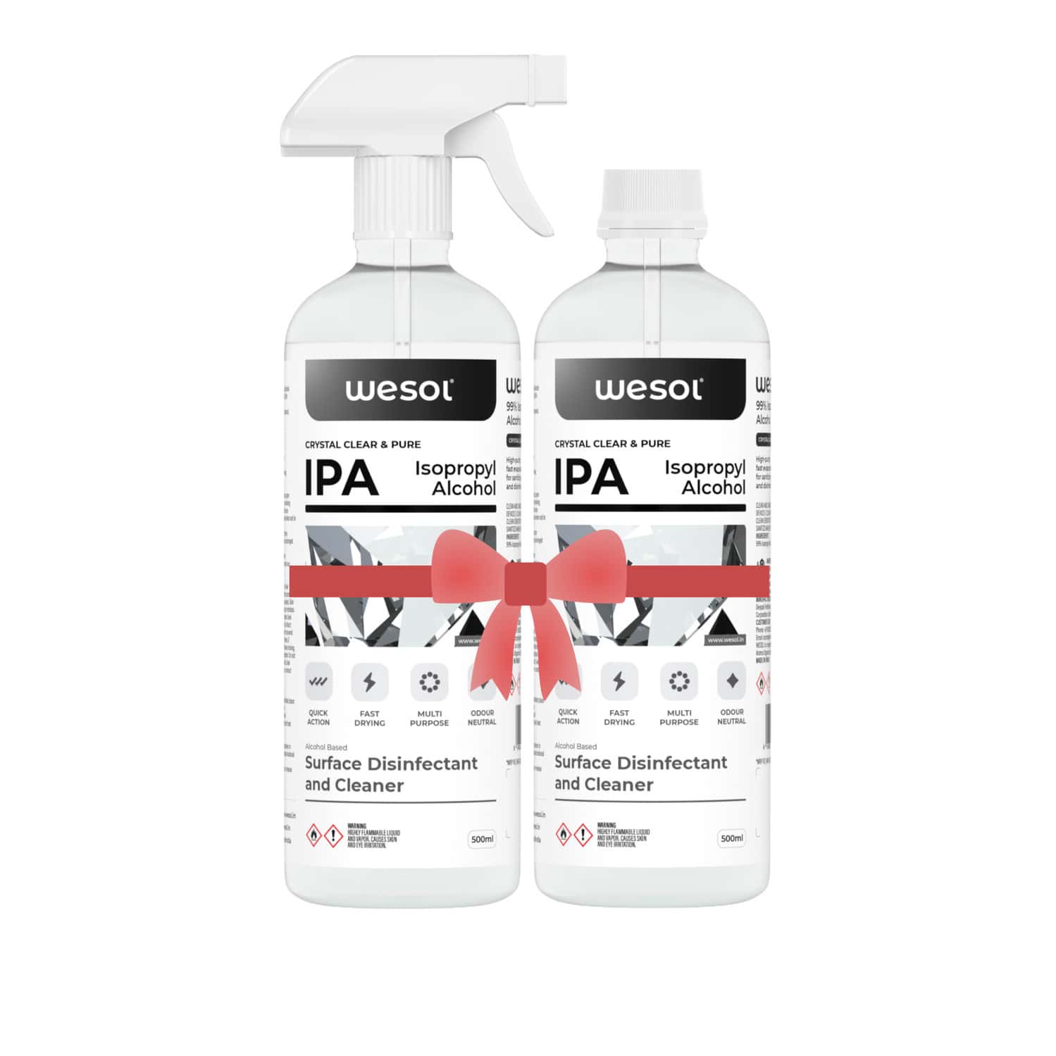 Wesol Ipa Isopropyl Alcohol 99.9% Electronics Cleaner Spray 500 Ml Pack Of 2