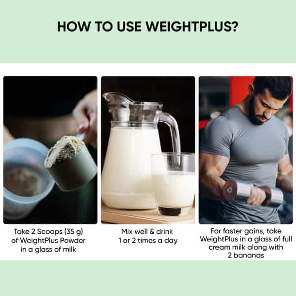 Dr. Vaidya's Weight Plus With 6 Superherbs For Healthy Weight Gain | 500G