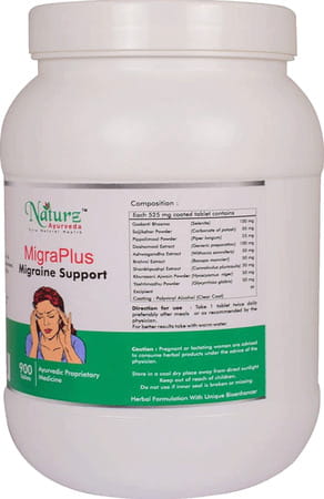 Naturz Ayurveda Migraplus - 900 Tablets (Pack Of 4)