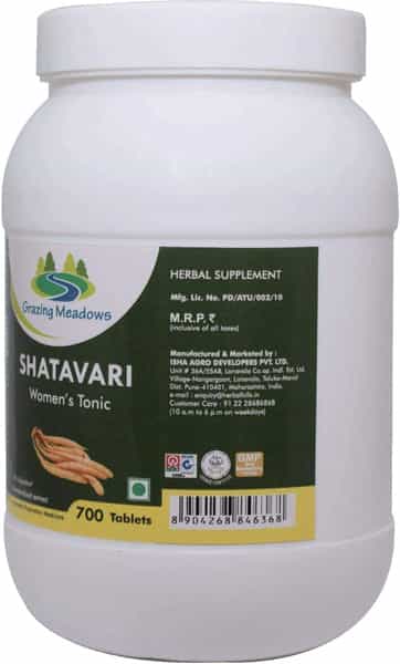 Grazing Meadows Shatavari 700 Tablets Shatavari (Asparagus Racemosus) Natural & Pure Women Tonic
