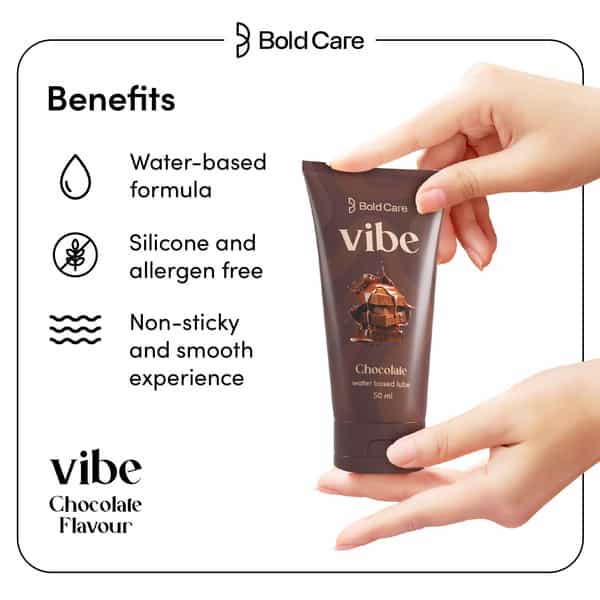 Bold Care Vibe Chocolate - Natural Personal Lubricant - Premium Chocolate Flavour - 50 Ml